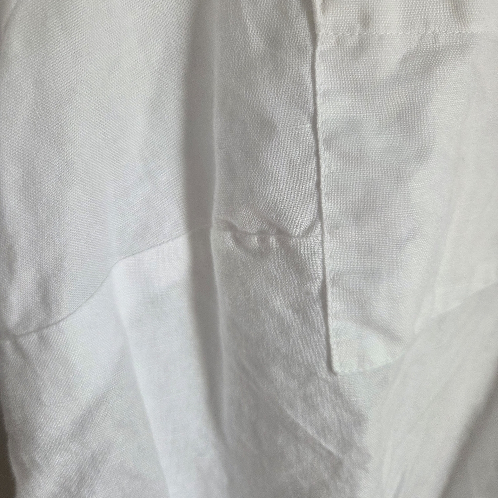 Talbots white linen blouse - Picture 4 of 7